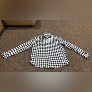 Like NEW Polo Ralph Lauren XL Blue Checker Men Soft flannel Dress Shirt button
